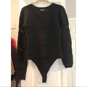 BEBE knit black bodysuit